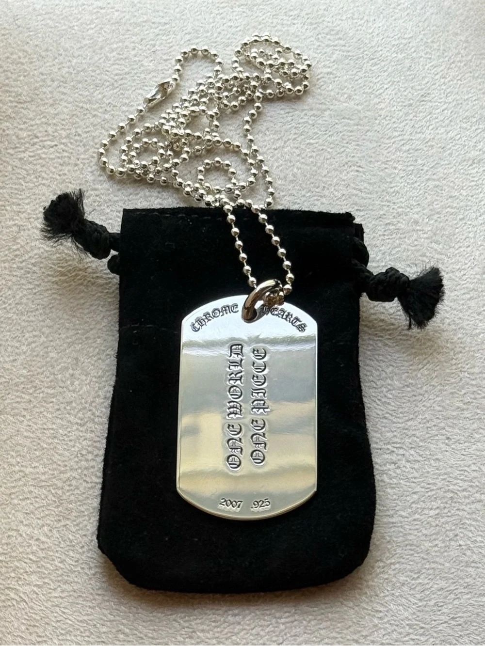 Chrome Hearts Men's RS3 Triple Cross Dog Tag Necklace
